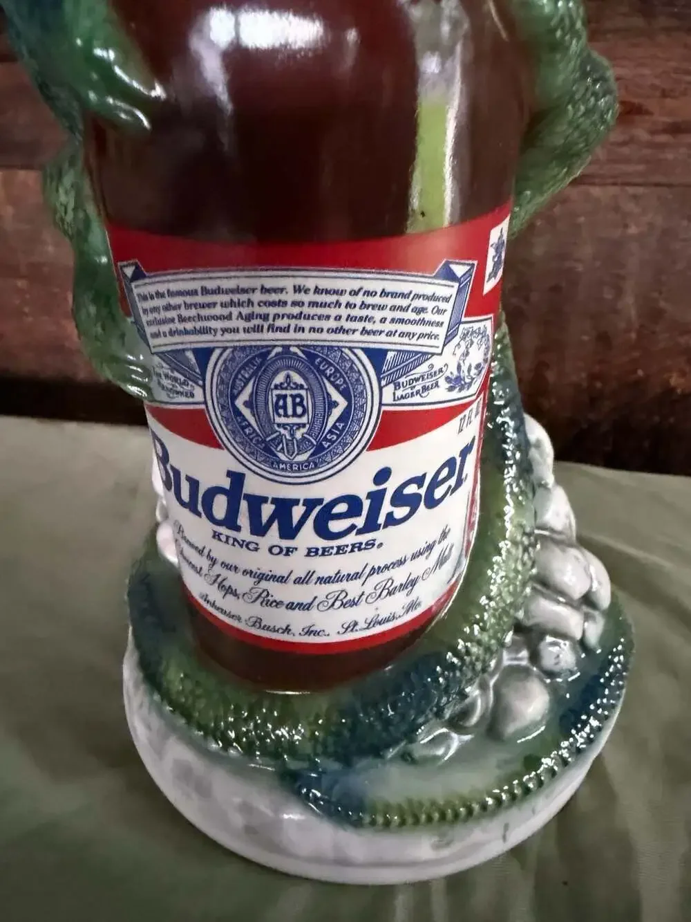Vintage 1997 Budweiser Louie The Lizard Character Beer Stein with Box